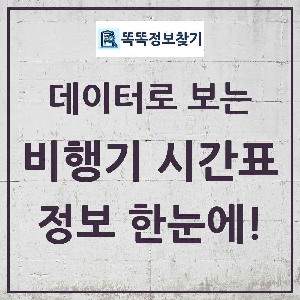 여객기 비행기 정기운항 똑똑정보찾기 링크