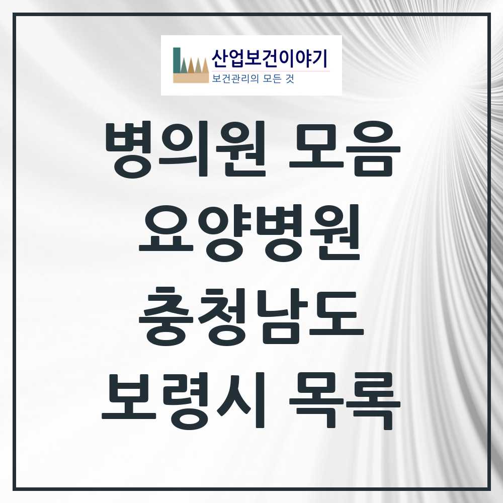 2025 보령시 요양병원 모음 2곳 | 충청남도 추천 리스트