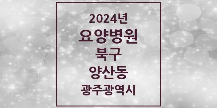 2024 양산동 요양병원 모음 1곳 | 광주광역시 북구 추천 리스트