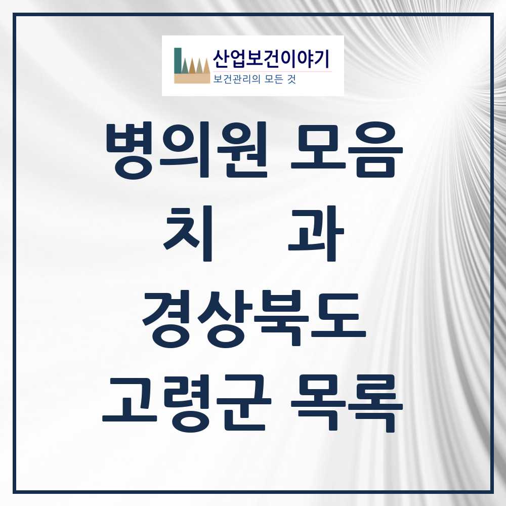 2025 고령군 치과 모음 9곳 | 경상북도 추천 리스트