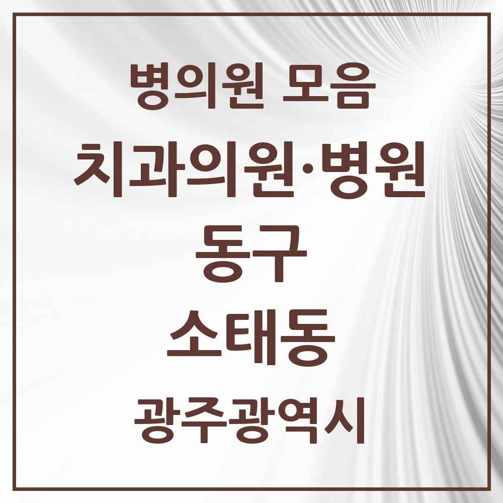2025 광주광역시 동구 소태동 치과 목록 1곳