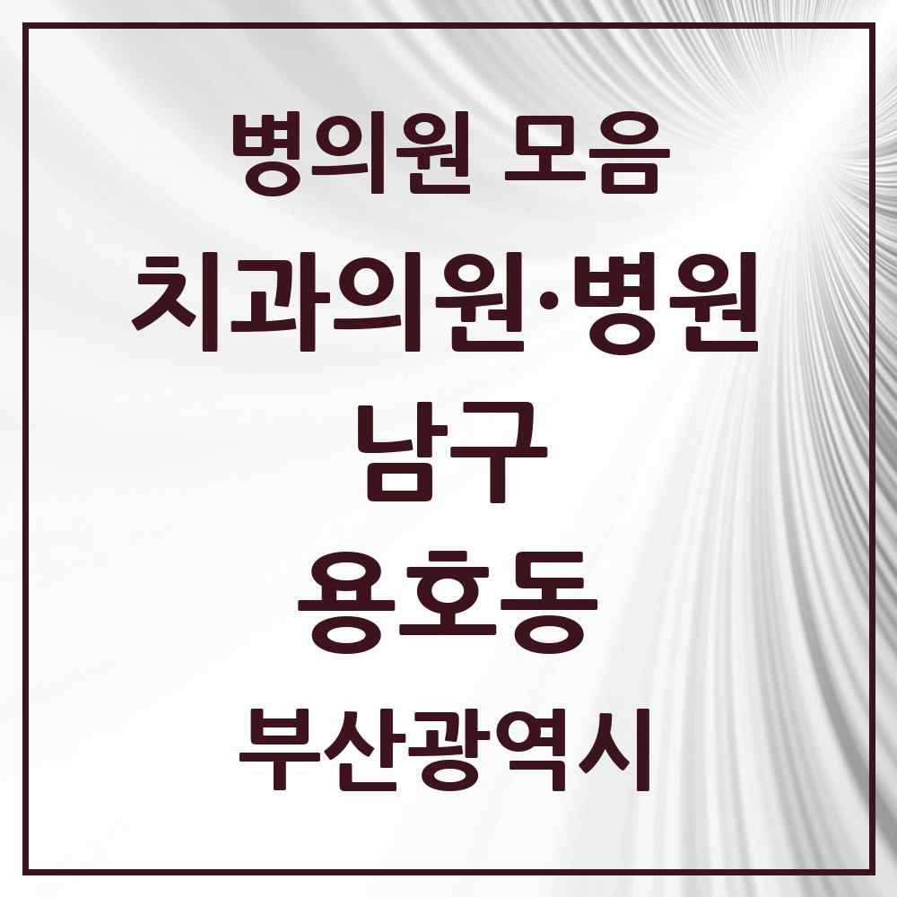 2025 부산광역시 남구 용호동 치과 목록 33곳
