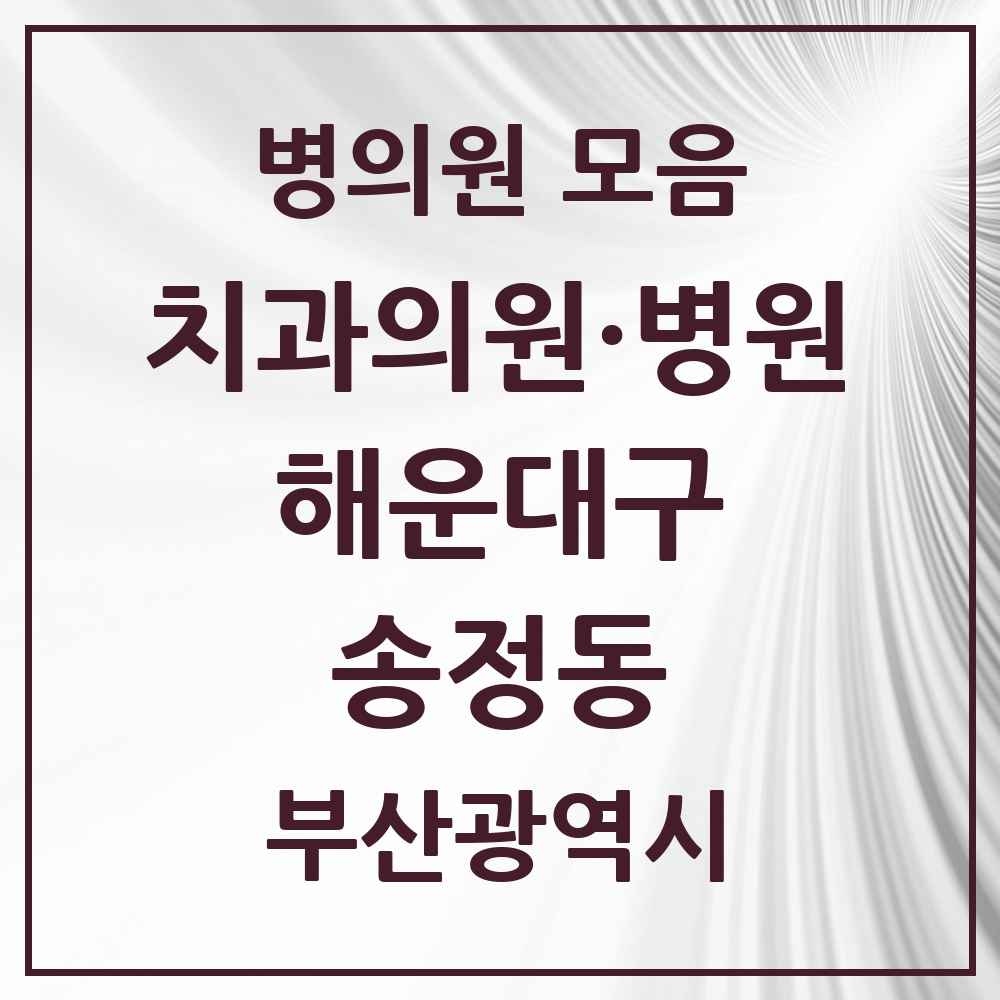 2025 부산광역시 해운대구 송정동 치과 목록 2곳