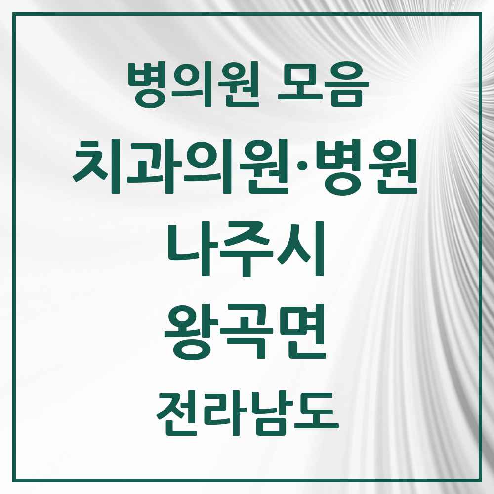 2025 전라남도 나주시 왕곡면 치과 목록 1곳