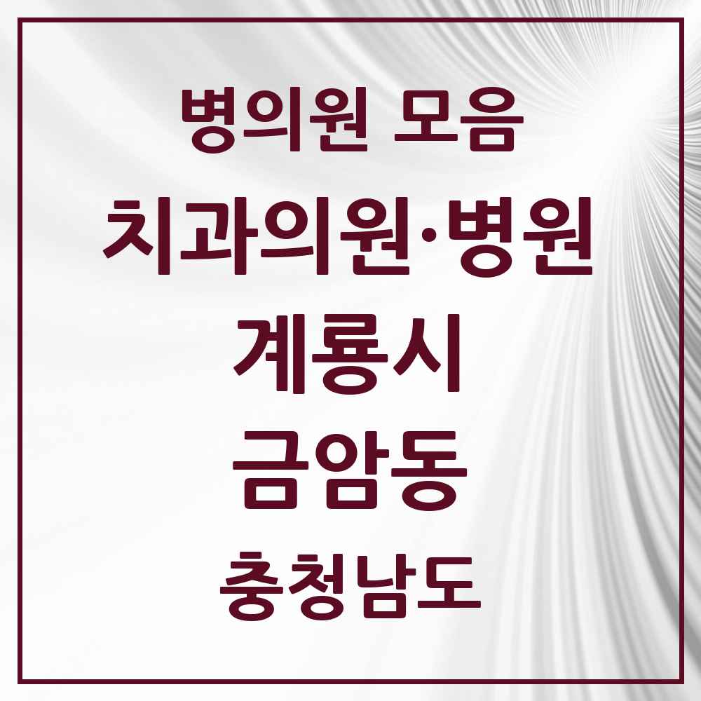 2025 충청남도 계룡시 금암동 치과 목록 3곳