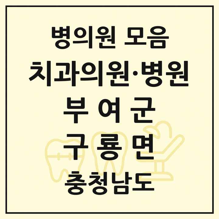 2026 충청남도 부여군 구룡면 치과 목록 1곳