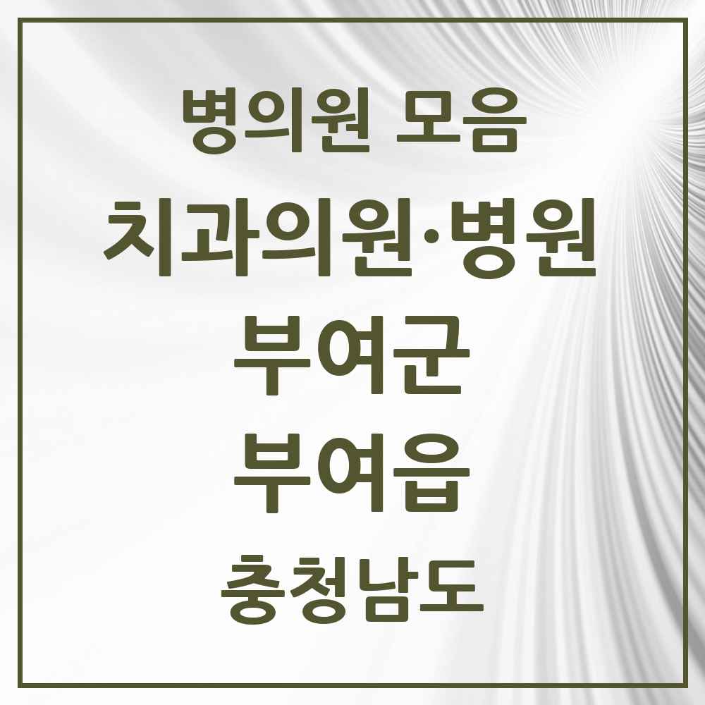 2025 충청남도 부여군 부여읍 치과 목록 16곳