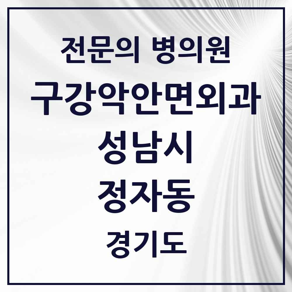 2025 경기도 성남시 정자동 구강악안면외과 전문의 치과 목록 32곳