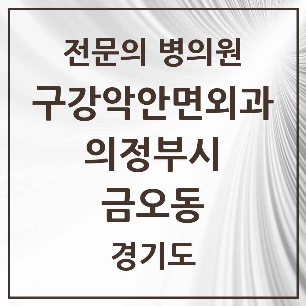 2025 경기도 의정부시 금오동 구강악안면외과 전문의 치과 목록 11곳