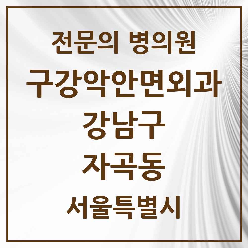 2025 서울특별시 강남구 자곡동 구강악안면외과 전문의 치과 목록 39곳