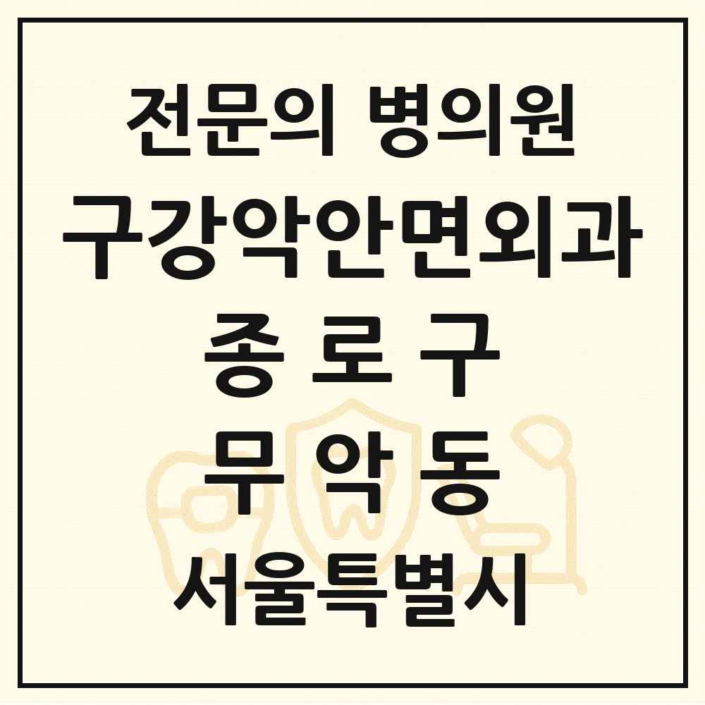 2025 서울특별시 종로구 무악동 구강악안면외과 전문의 치과 목록 12곳