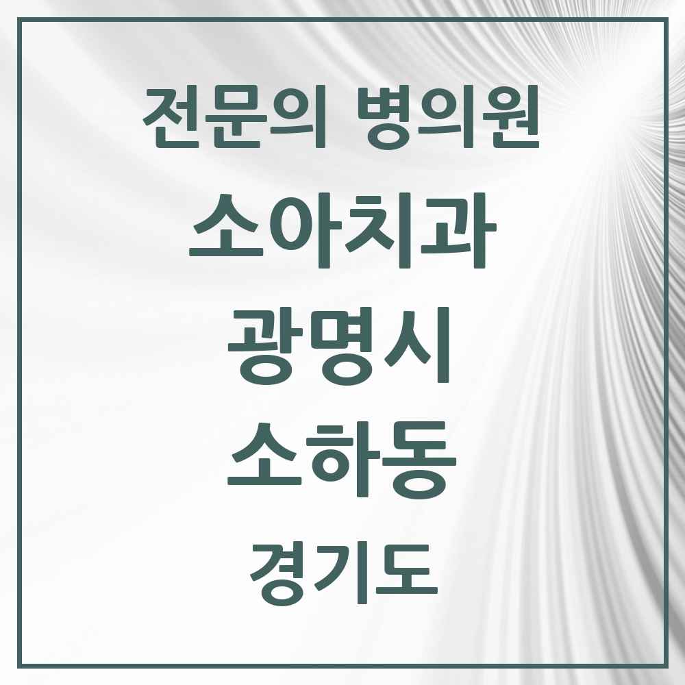 2025 경기도 광명시 소하동 소아치과 전문의 치과 목록 4곳