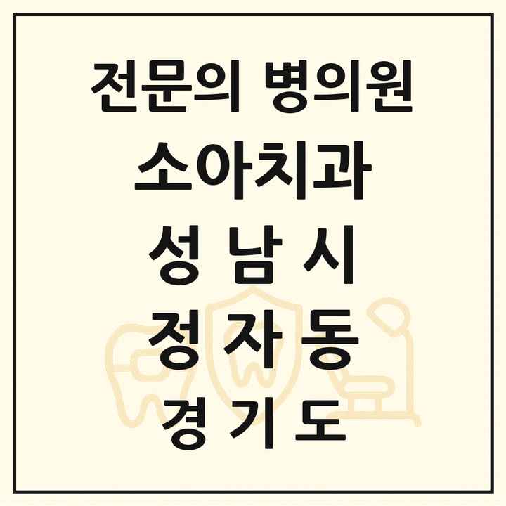 2026 경기도 성남시 정자동 소아치과 전문의 치과 목록 20곳