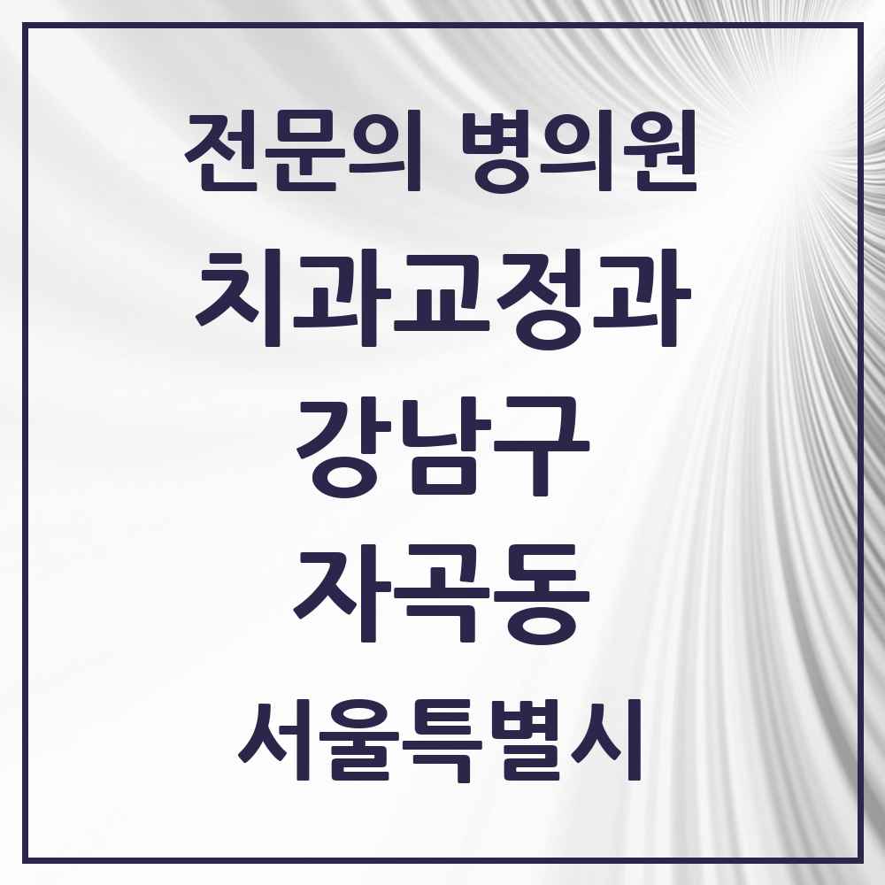2025 서울특별시 강남구 자곡동 치과교정과 전문의 치과 목록 53곳