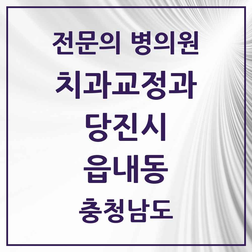 2025 충청남도 당진시 읍내동 치과교정과 전문의 치과 목록 3곳