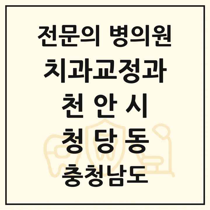 2026 충청남도 천안시 청당동 치과교정과 전문의 치과 목록 12곳