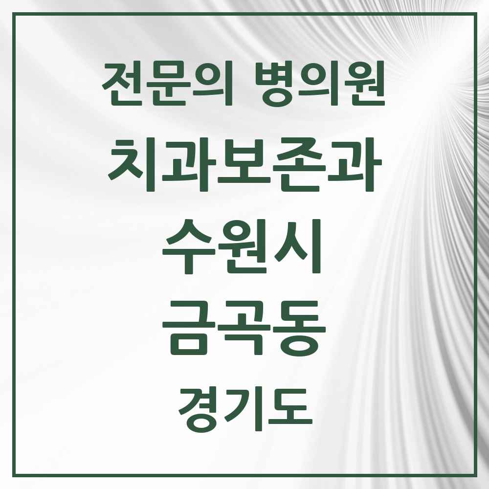 2025 경기도 수원시 금곡동 치과보존과 전문의 치과 목록 17곳