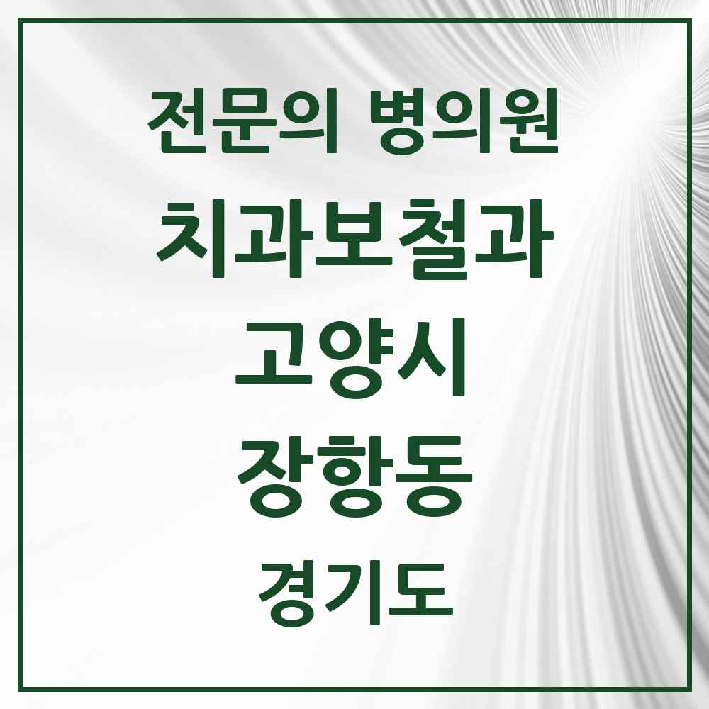 2025 경기도 고양시 장항동 치과보철과 전문의 치과 목록 22곳