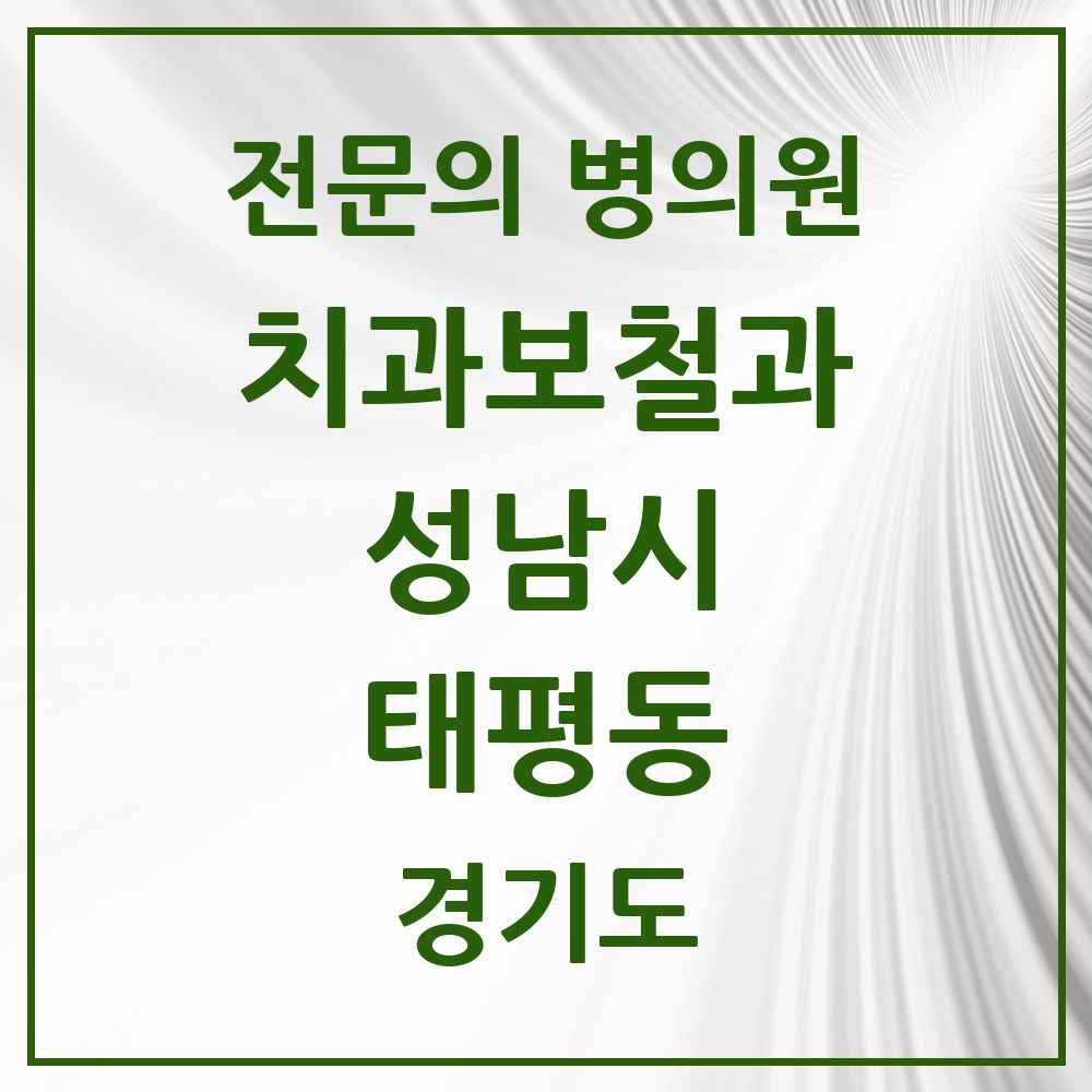 2025 경기도 성남시 태평동 치과보철과 전문의 치과 목록 40곳