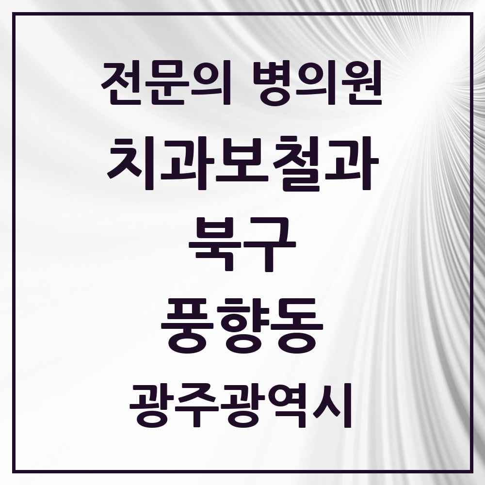 2025 광주광역시 북구 풍향동 치과보철과 전문의 치과 목록 8곳