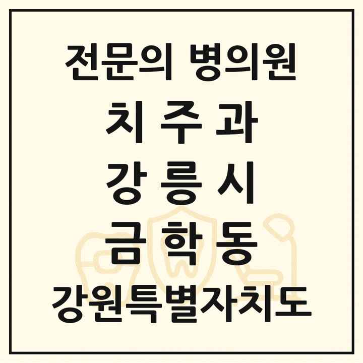 2026 강원특별자치도 강릉시 금학동 치주과 전문의 치과 목록 6곳