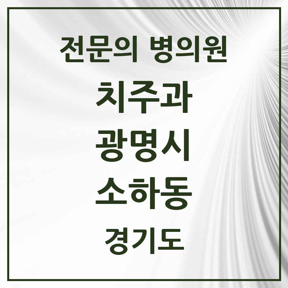 2025 경기도 광명시 소하동 치주과 전문의 치과 목록 5곳