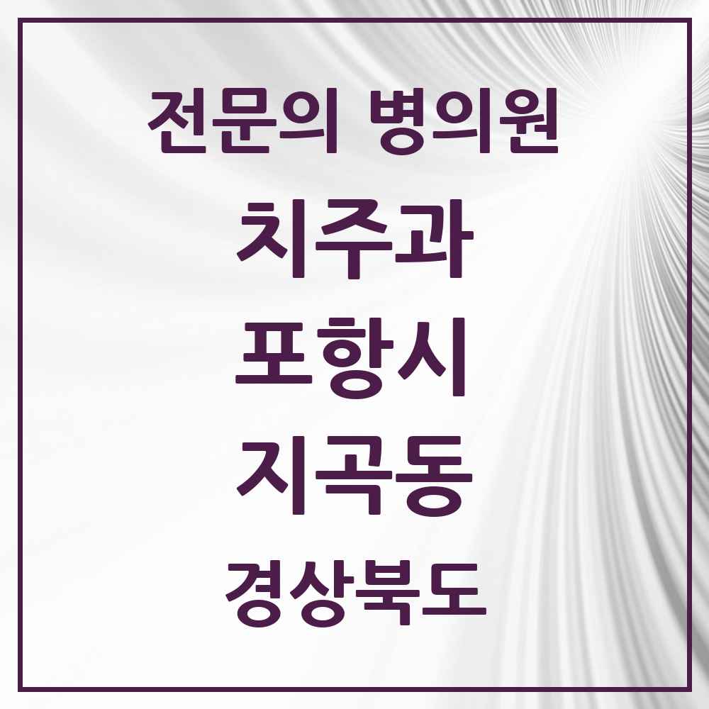 2025 경상북도 포항시 지곡동 치주과 전문의 치과 목록 2곳