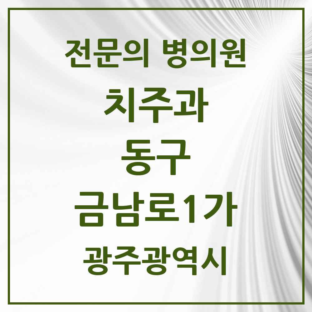 2025 광주광역시 동구 금남로1가 치주과 전문의 치과 목록 7곳