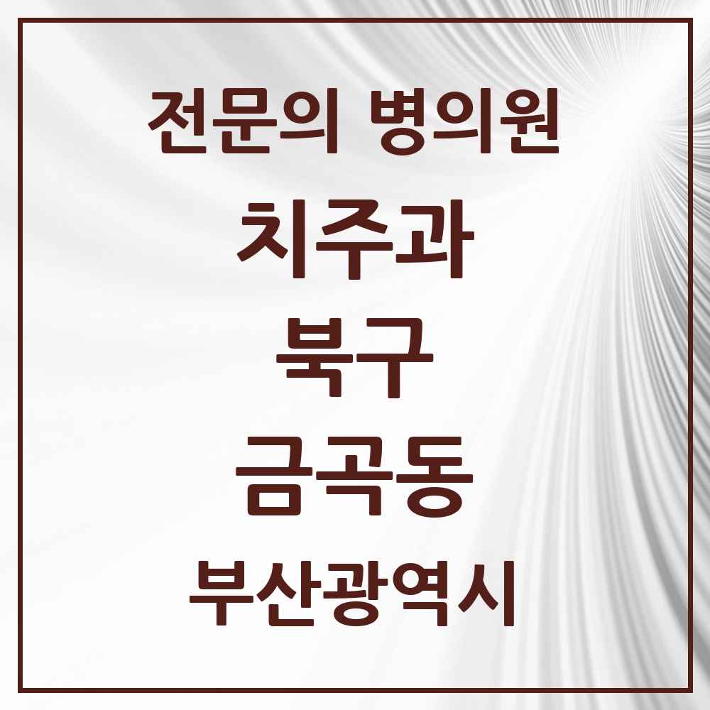 2025 부산광역시 북구 금곡동 치주과 전문의 치과 목록 5곳