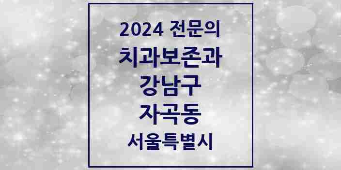 2024 자곡동 치과보존과 전문의 치과 모음 19곳 | 서울특별시 강남구 추천 리스트