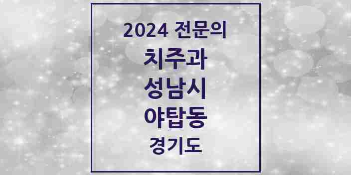 2024 야탑동 치주과 전문의 치과 모음 18곳 | 경기도 성남시 추천 리스트