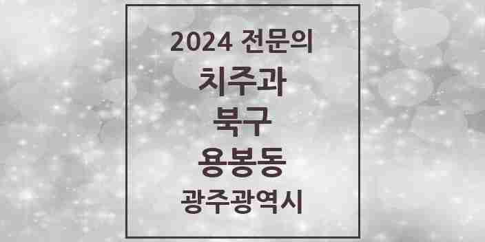 2024 용봉동 치주과 전문의 치과 모음 4곳 | 광주광역시 북구 추천 리스트