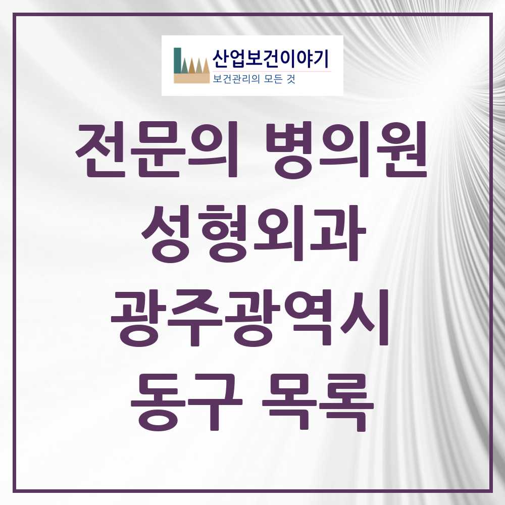 2025 동구 성형외과 전문의 의원·병원 모음 5곳 | 광주광역시 추천 리스트