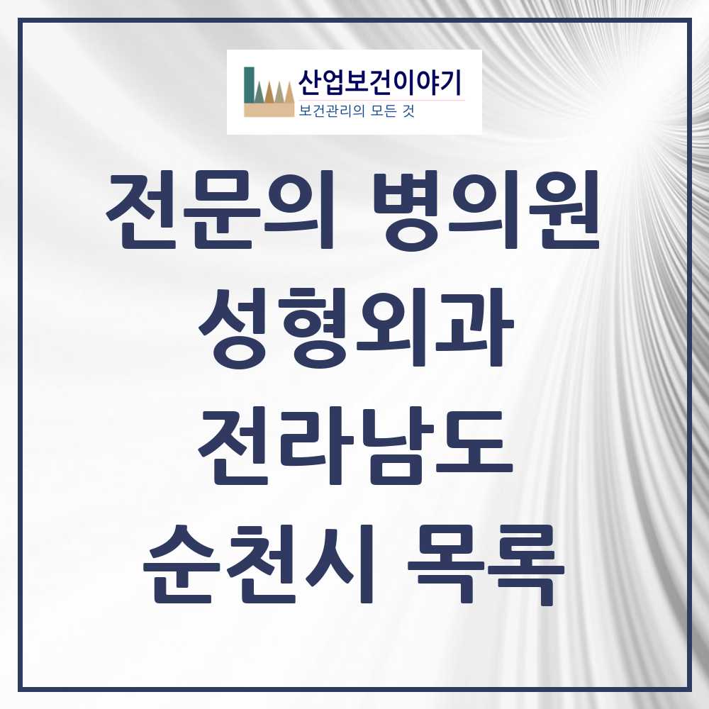 2025 순천시 성형외과 전문의 의원·병원 모음 8곳 | 전라남도 추천 리스트