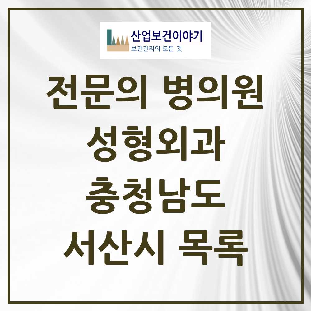 2025 서산시 성형외과 전문의 의원·병원 모음 1곳 | 충청남도 추천 리스트