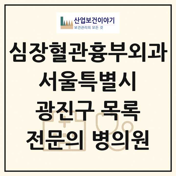 2026 서울특별시 광진구 심장혈관흉부외과 전문의 의원·병원 목록 3곳