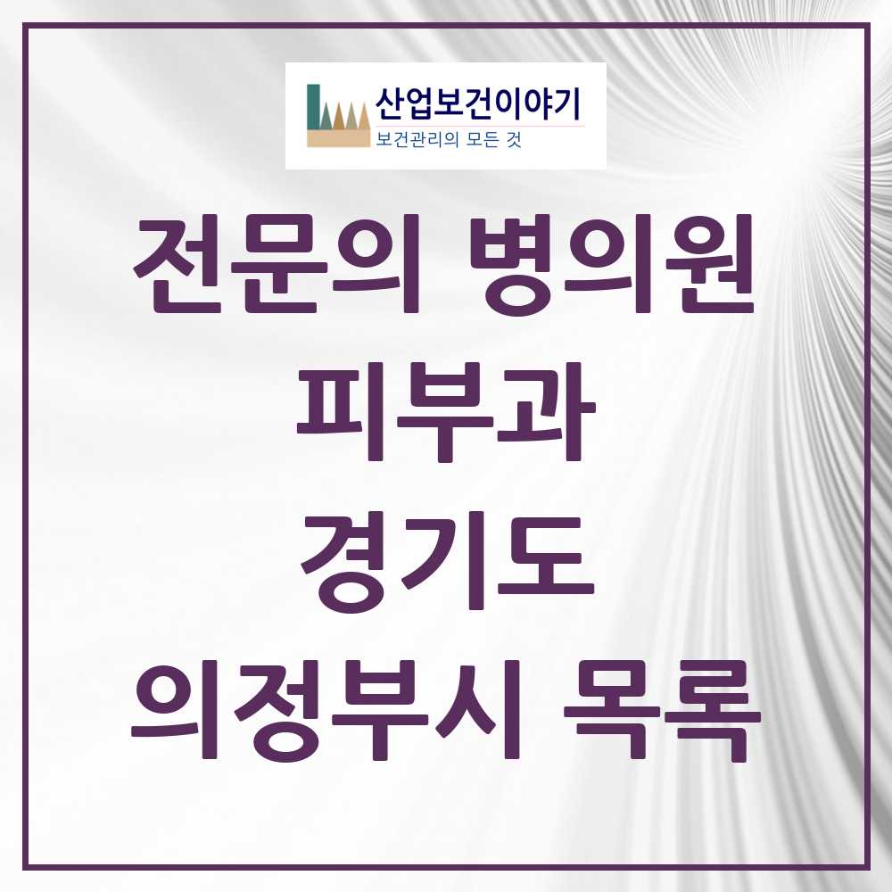 2025 의정부시 피부과 전문의 의원·병원 모음 10곳 | 경기도 추천 리스트