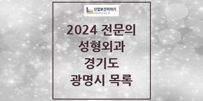 2024 전문의 성형외과 경기도 광명시 목록