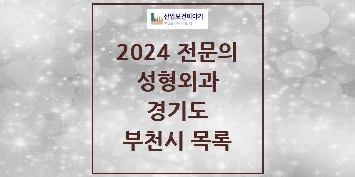 2024 전문의 성형외과 경기도 부천시 목록