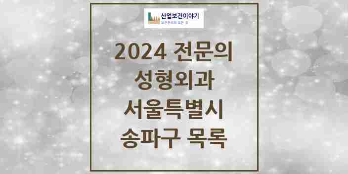 2024 송파구 성형외과 전문의 의원·병원 모음 9곳 | 서울특별시 추천 리스트