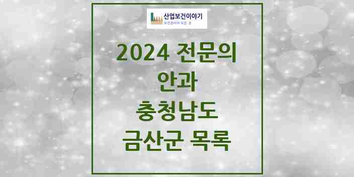 2024 금산군 안과 전문의 의원·병원 모음 1곳 | 충청남도 추천 리스트