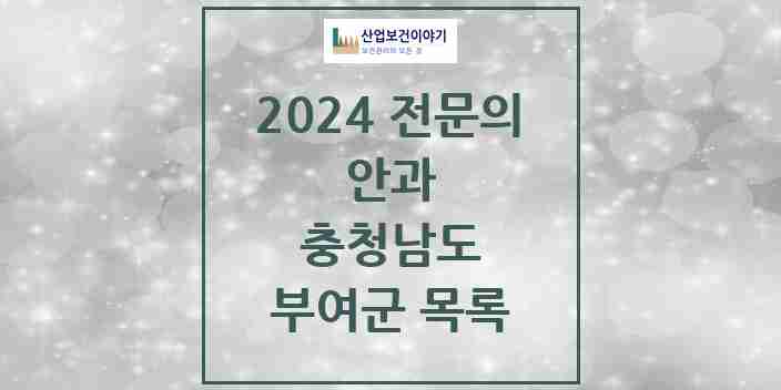 2024 부여군 안과 전문의 의원·병원 모음 1곳 | 충청남도 추천 리스트