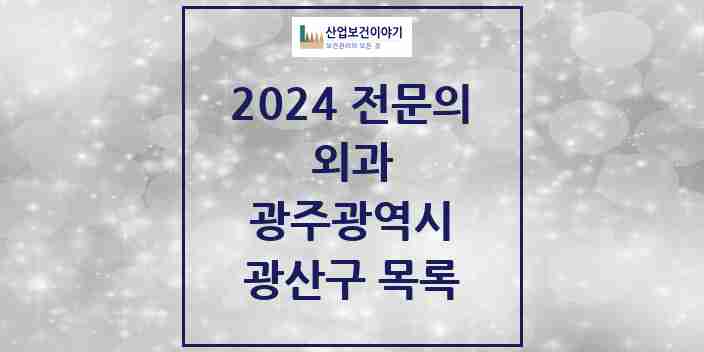 2024 광산구 외과 전문의 의원·병원 모음 | 광주광역시 리스트