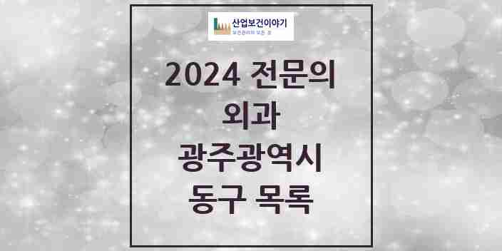 2024 동구 외과 전문의 의원·병원 모음 17곳 | 광주광역시 추천 리스트