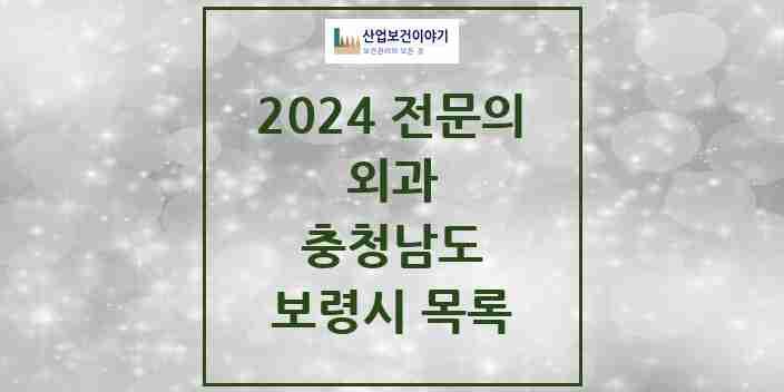 2024 보령시 외과 전문의 의원·병원 모음 11곳 | 충청남도 추천 리스트