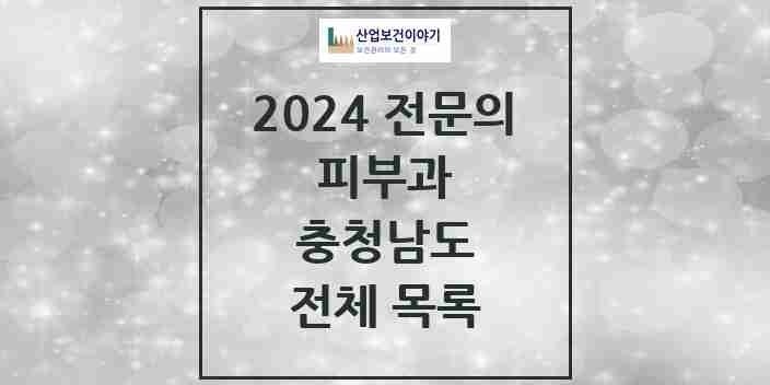 2024 충청남도 피부과 전문의 의원·병원 모음 | 시도별 리스트