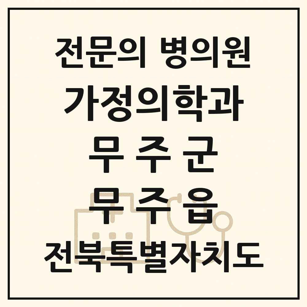 2025 전북특별자치도 무주군 무주읍 가정의학과 전문의 의원·병원 목록 1곳