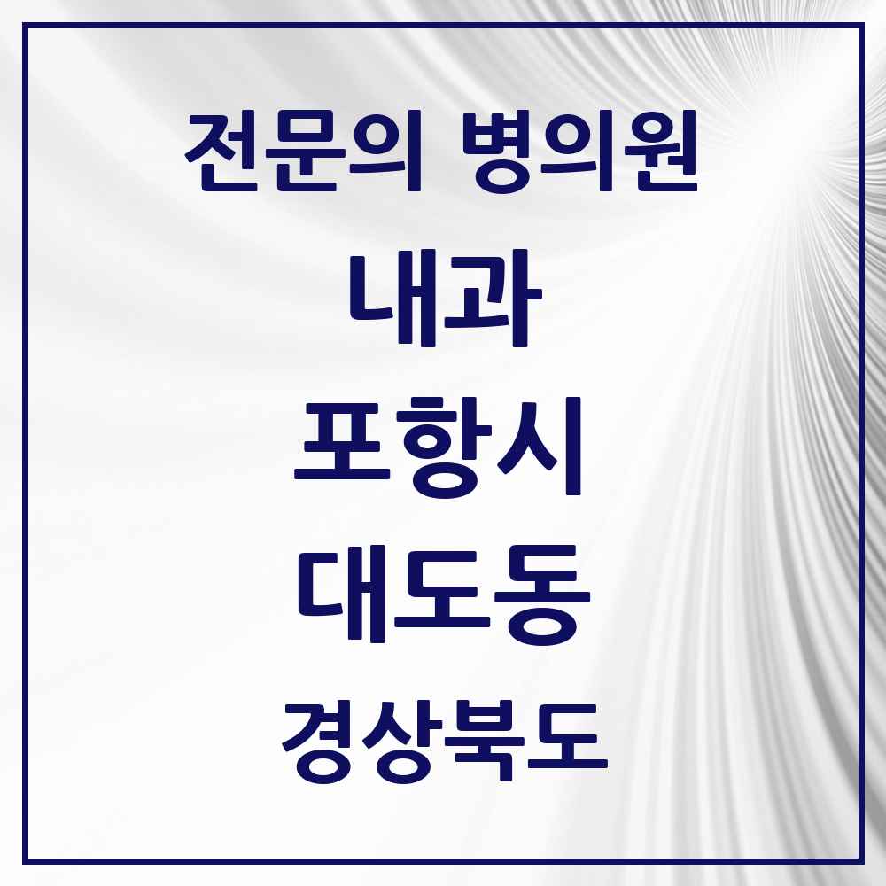 2025 경상북도 포항시 대도동 내과 전문의 의원·병원 목록 1곳