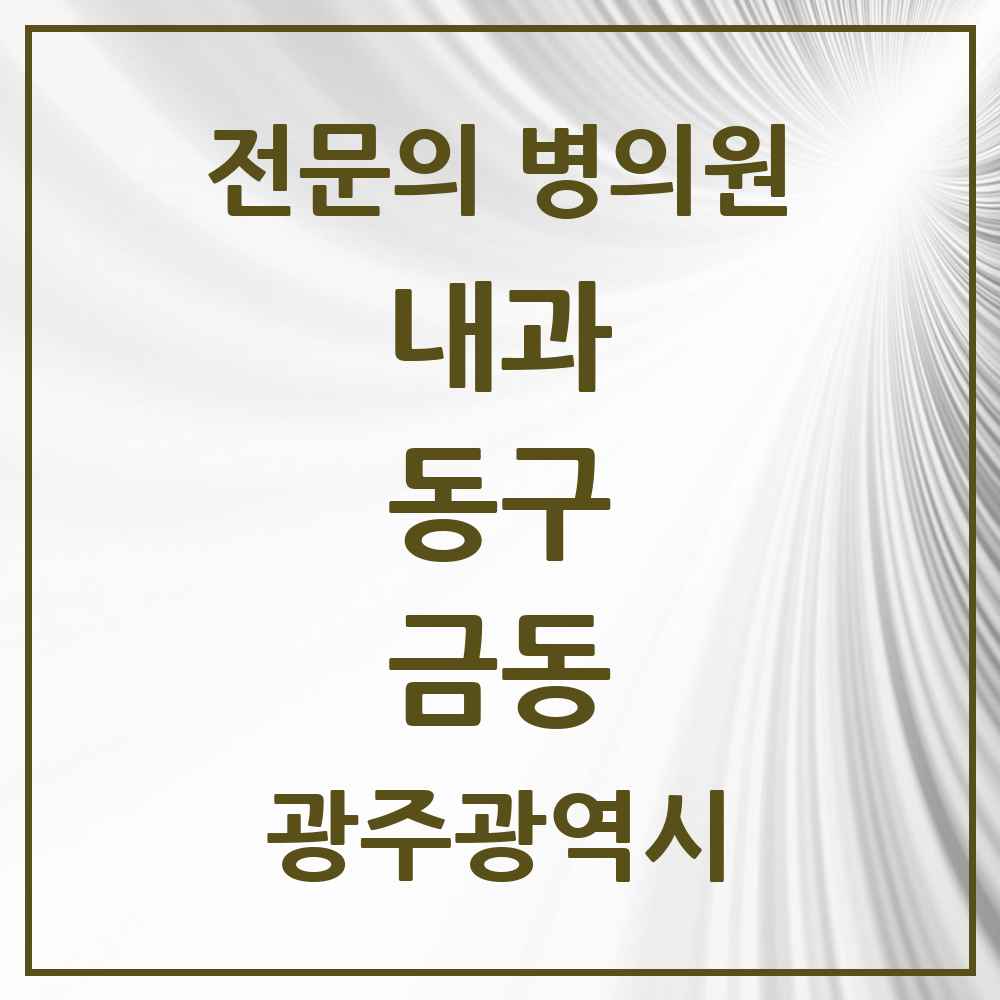 2025 금동 내과 전문의 의원·병원 모음 2곳 | 광주광역시 동구 추천 리스트