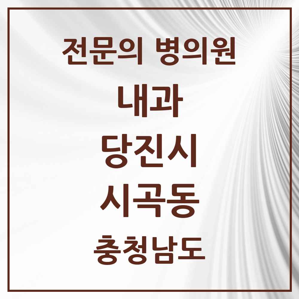 2025 충청남도 당진시 시곡동 내과 전문의 의원·병원 목록 1곳